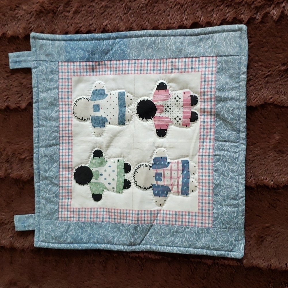 Children's quilted wall hanging handmade